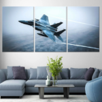 Fighter Jet Flying Canvas Picture